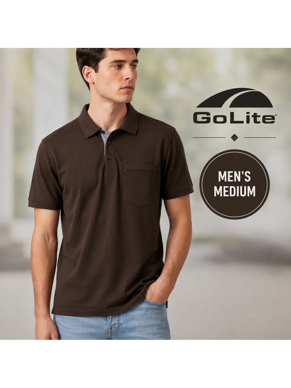 Golite | Men's M | Brown Polo Shirt Medium